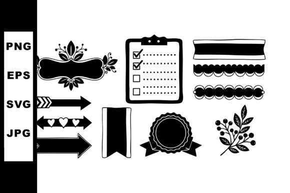Decorative Black Vintage Style Labels: Timeless Design Assets