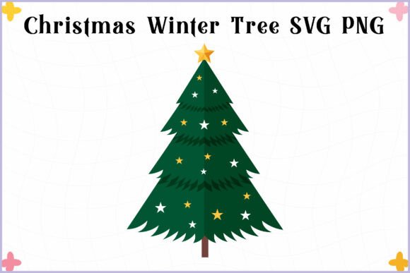 Decorative Christmas Tree with Stars SVG: A Festive Design Asset