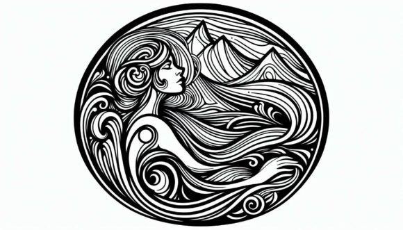 Decorative Curves Flowing Stream: Fluid Motion for Modern Design