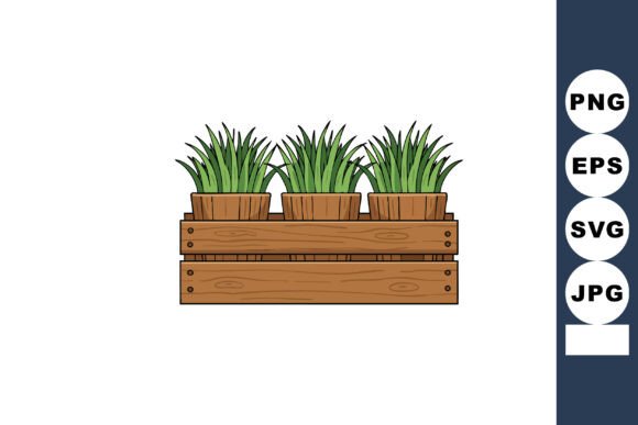 Decorative Green Grass Plants in Wooden: A Design Asset Guide
