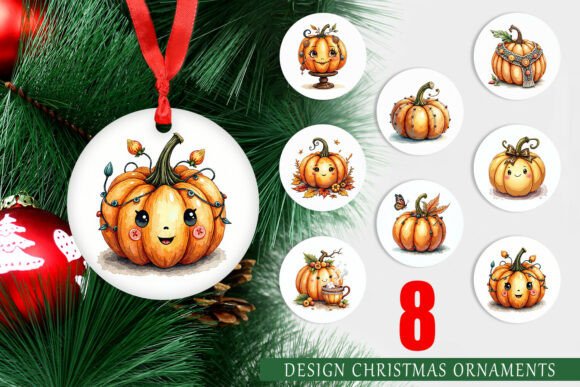Decorative Pumpkin Ornament: Your Festive Holiday Design Asset