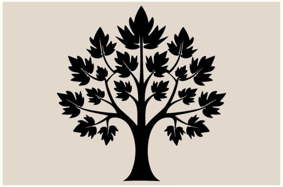Decorative Tree Silhouette Vector: Your Go-To Design Asset
