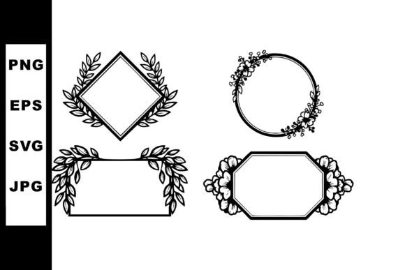 Elegant Decorative Floral Frames and Wreaths Vec for Designers