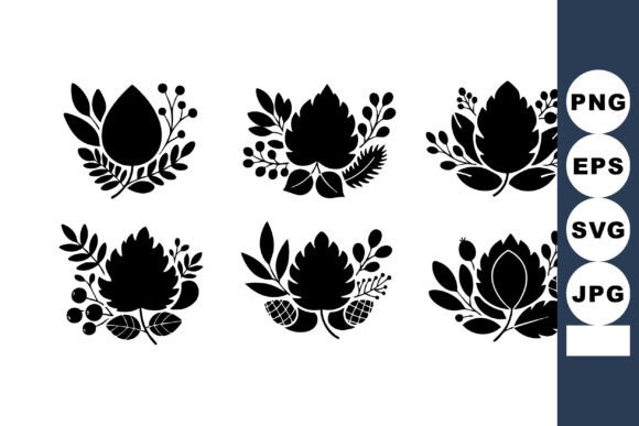 Elegant Simplicity: Using Black Silhouette Floral Decorative Elements