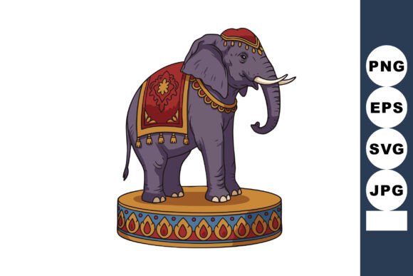 Elephant with Decorative Cloth and Jewel: A Visual Asset for Storytelling