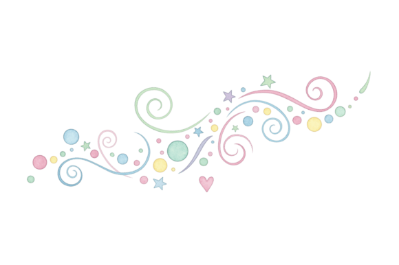 Elevate Your Projects with Pastel Decorative Swirls and Shapes