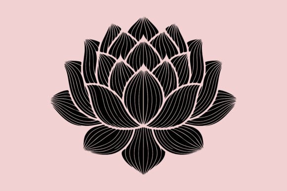 Exploring the Decorative Lotus Graphic: A Designer's Guide to This Black Lotus Flower Silhouette Pack