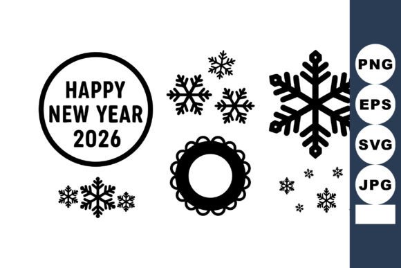 Happy New Year 2026 Decorative Snowflake Design Guide