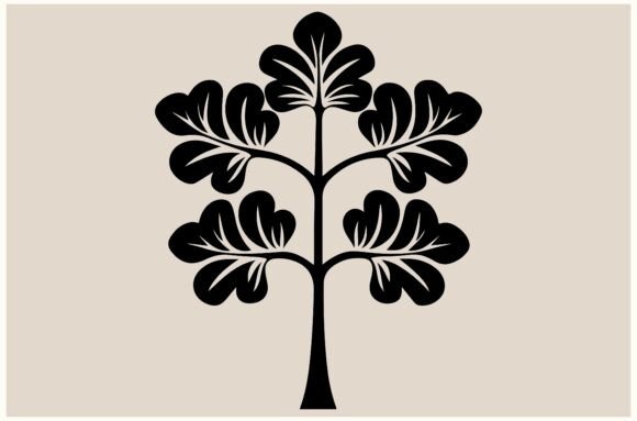 Ornament, Decorative Tree Silhouette: A Design Asset for Every Season