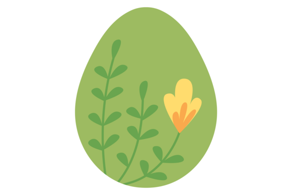 Spring Botany Egg Pattern: A Floral Ornament for Design