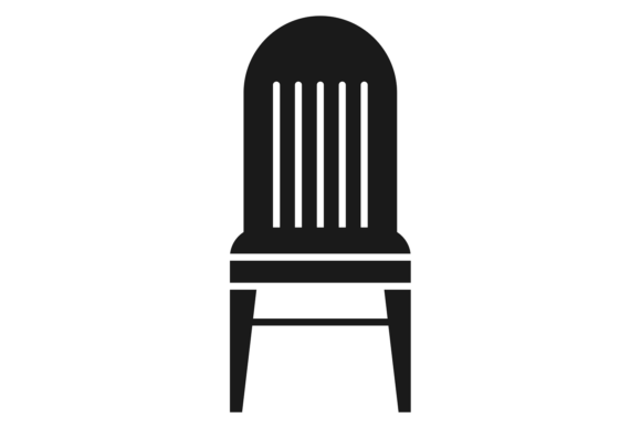Table Chair Black Icon: A Decorative Old S Serif with Character