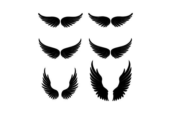 Unleash Your Creativity with Decorative Wing Set Silhouette