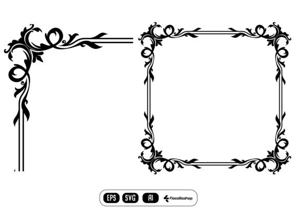 Victorian Frame, Decorative Flourish: Elevate Your Design Projects